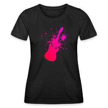 Guitariste Guitariste Homme Guitariste Guitare - T-shirt sport Femme - noir - Devant - AI Model Female 172 light (172cm)
