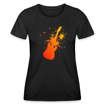Damen Gitarre Guitar Gitarrist Guitar Player - Frauen Funktions-T-Shirt - Schwarz - Vorne - AI Model Female 172 light (172cm)