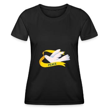 Ukraine, ukrainische Flagge, ukrainische Flagge - Frauen Funktions-T-Shirt - Schwarz - Vorne - AI Model Female 172 light (172cm)