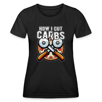 Wie Cut Carbs Diät Kohlenhydrate Ernährung - Frauen Funktions-T-Shirt - Schwarz - Vorne - AI Model Female 172 light (172cm)