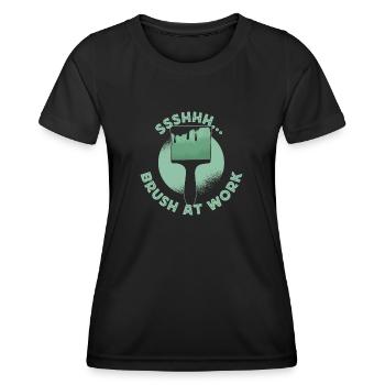 Artist Painter Graphic Brush At Work Gifts - Women's Functional T-Shirt - black - Front - AI Model Female 172 light (172cm)