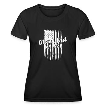 Funny Art Painter Check Out My Art Drawing Usa - Frauen Funktions-T-Shirt - Schwarz - Vorne - AI Model Female 172 light (172cm)