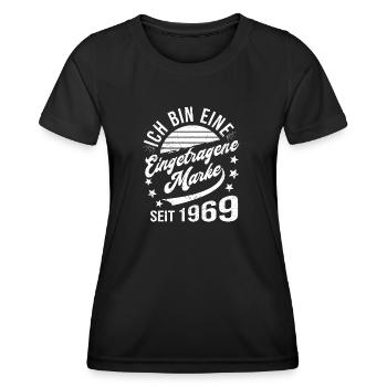 55th Birthday Retro 55th Anniversary Registered Trademark - Women's Functional T-Shirt - black - Front - AI Model Female 172 light (172cm)