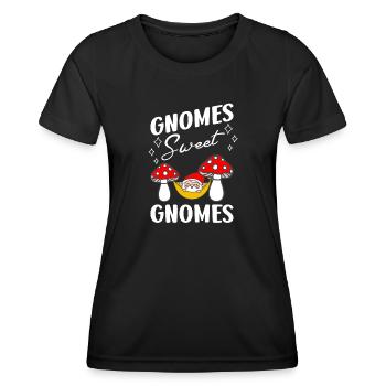 Gnomes Doux Gnomes Drôle Gnome Jardinage - T-shirt sport Femme - noir - Devant - AI Model Female 172 light (172cm)