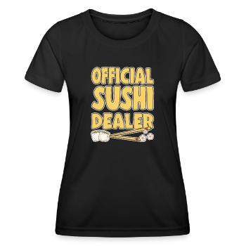 Japanese Food Lover Official Sushi Dealer - Frauen Funktions-T-Shirt - Schwarz - Vorne - AI Model Female 172 light (172cm)