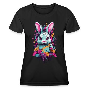 Occulte Gothique Lapin Pastel e-girl Streetwear - T-shirt sport Femme - noir - Devant - AI Model Female 172 light (172cm)