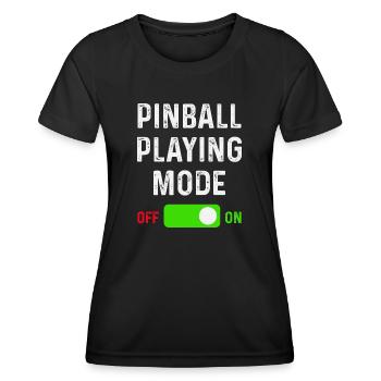 Pinball Playing Mode on off pinball machine pinball machine - Women's Functional T-Shirt - black - Front - AI Model Female 172 light (172cm)