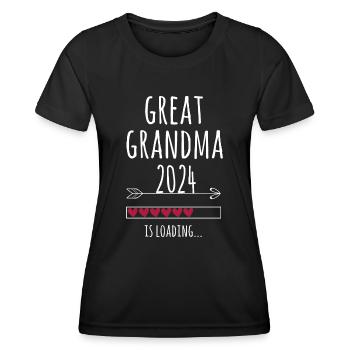 Uroma 2024 Urgroßmutter Schwanger Baby Geschenk - Frauen Funktions-T-Shirt - Schwarz - Vorne - AI Model Female 172 light (172cm)