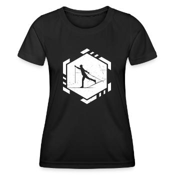 Ski de fond Ski de fond Ski de fond Patinage Ski de fond - T-shirt sport Femme - noir - Devant - AI Model Female 172 light (172cm)