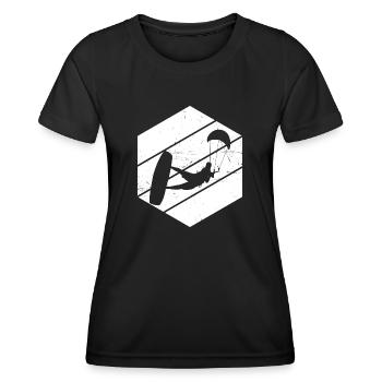 Kitesurf Femmes Kitesurf Kitesurf Kitesurf Kitesurf - T-shirt sport Femme - noir - Devant - AI Model Female 172 light (172cm)