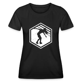 Rollerskate Femme Patin à roulettes Hommes Roller Skate - T-shirt sport Femme - noir - Devant - AI Model Female 172 light (172cm)