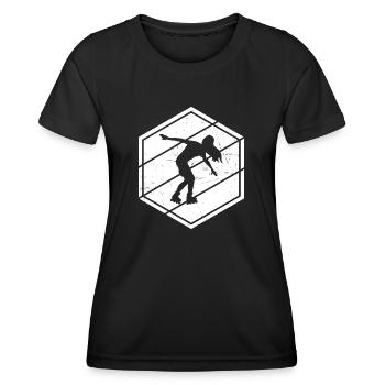 Rollerskate Patin à roulettes Patin à roulettes masculin - T-shirt sport Femme - noir - Devant - AI Model Female 172 light (172cm)