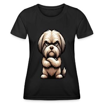 Shih tzu Shih tzus Shih tzu Besitzer Shih tzu fan - Frauen Funktions-T-Shirt - Schwarz - Vorne - AI Model Female 172 light (172cm)