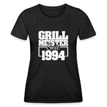 Jahr 1994 - Frauen Funktions-T-Shirt - Schwarz - Vorne - AI Model Female 172 light (172cm)