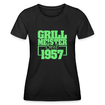 1957 - Frauen Funktions-T-Shirt - Schwarz - Vorne - AI Model Female 172 light (172cm)
