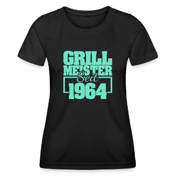 1964 - Frauen Funktions-T-Shirt - Schwarz - Vorne - AI Model Female 172 light (172cm)