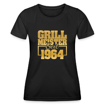 1964 - Frauen Funktions-T-Shirt - Schwarz - Vorne - AI Model Female 172 light (172cm)