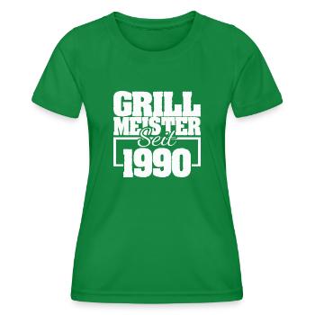 1990 - Women's Functional T-Shirt - kelly green - Front - AI Model Female 172 dark (172cm)