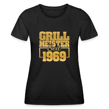 1969 - Women's Functional T-Shirt - black - Front - AI Model Female 172 light (172cm)