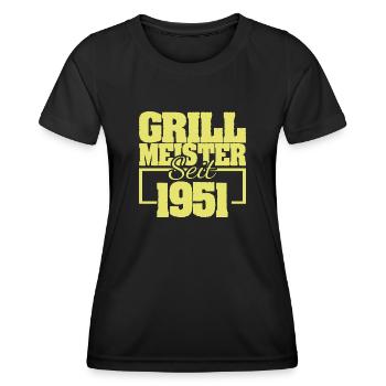 1951 - Frauen Funktions-T-Shirt - Schwarz - Vorne - AI Model Female 172 light (172cm)
