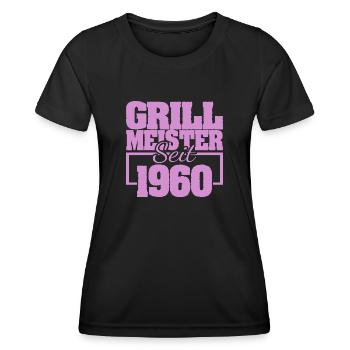 Barbecue 1960 - T-shirt sport Femme - noir - Devant - AI Model Female 172 light (172cm)