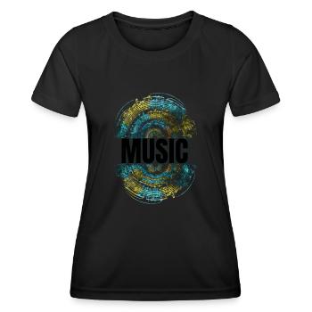 Music - Frauen Funktions-T-Shirt - Schwarz - Vorne - AI Model Female 172 light (172cm)