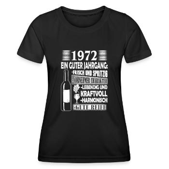 1972 ein guter Jahrgang - Frauen Funktions-T-Shirt - Schwarz - Vorne - AI Model Female 172 light (172cm)