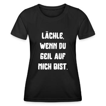 lächeln Party saufen feiern sexy lifestyle Spaß - Frauen Funktions-T-Shirt - Schwarz - Vorne - AI Model Female 172 light (172cm)