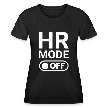 HR-Modus AUS - Frauen Funktions-T-Shirt - Schwarz - Vorne - AI Model Female 172 light (172cm)