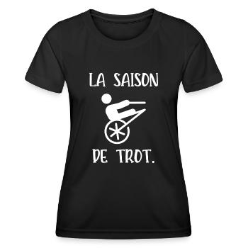 la saison de trot - T-shirt sport Femme - noir - Devant - AI Model Female 172 light (172cm)