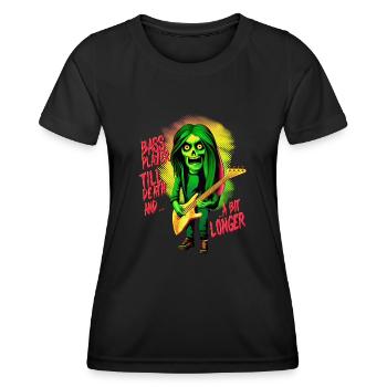 Bass Player Till Death - Frauen Funktions-T-Shirt - Schwarz - Vorne - AI Model Female 172 light (172cm)