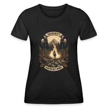 Survival Bushcraft Boy Scout Nature Survival Fan - T-shirt sport Femme - noir - Devant - AI Model Female 172 light (172cm)