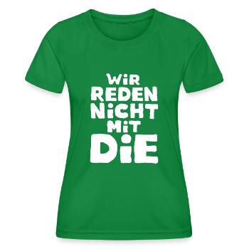 Diva Arrogance Saying Sayings Funny Gift - Women's Functional T-Shirt - kelly green - Front - AI Model Female 172 dark (172cm)