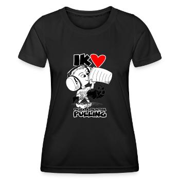1220 TP Junge BW - Frauen Funktions-T-Shirt - Schwarz - Vorne - AI Model Female 172 light (172cm)