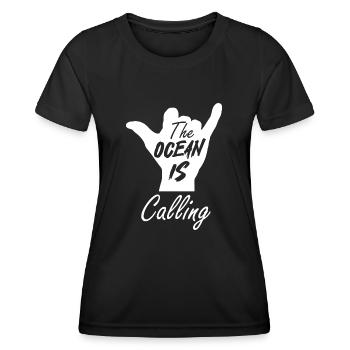 Surfing Surfboard Surfer Wassersport - Frauen Funktions-T-Shirt - Schwarz - Vorne - AI Model Female 172 light (172cm)