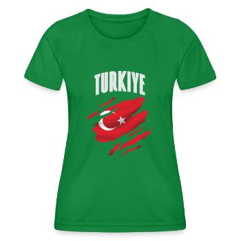 Turquie - Le turc en cadeau - T-shirt sport Femme - vert - Devant - AI Model Female 172 dark (172cm)