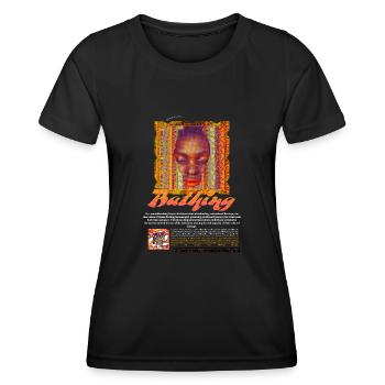 Afro futurism afrocentric graphic design - Women's Functional T-Shirt - black - Front - AI Model Female 172 light (172cm)