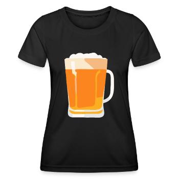 Bier Flsche Krug Saufen Junggesellenabschied 3 - Frauen Funktions-T-Shirt - Schwarz - Vorne - AI Model Female 172 light (172cm)