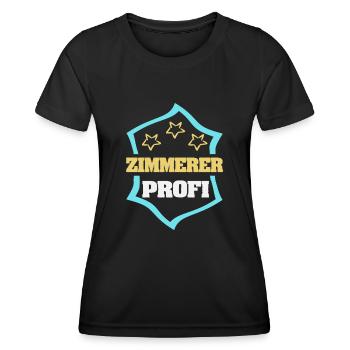 Carpenter as a profession - Women's Functional T-Shirt - black - Front - AI Model Female 172 light (172cm)