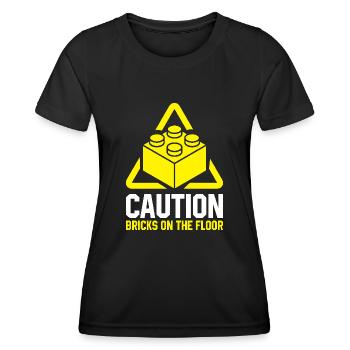Brick Builder Toys Blocks Clamping Blocks Bricks - Women's Functional T-Shirt - black - Front - AI Model Female 172 light (172cm)
