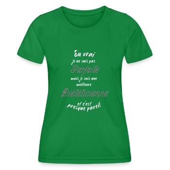 I am the best dietician - Women's Functional T-Shirt - kelly green - Front - AI Model Female 172 dark (172cm)