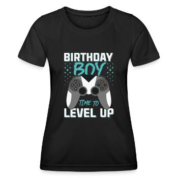 Geburtstagskind Zeit, um Videospiel Geburtstag zu verbessern - Frauen Funktions-T-Shirt - Schwarz - Vorne - AI Model Female 172 light (172cm)