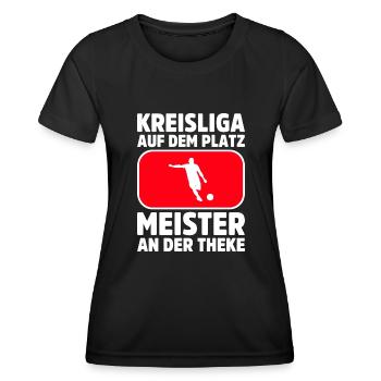 Fußballspieler Geschenk Fußball Fan Fußballer - Frauen Funktions-T-Shirt - Schwarz - Vorne - AI Model Female 172 light (172cm)