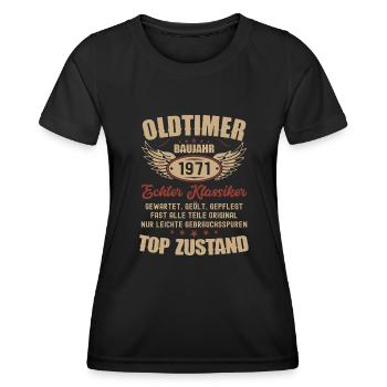 52. Geburtstag Mann Frau Geburtstagsgeschenk 1971 - Frauen Funktions-T-Shirt - Schwarz - Vorne - AI Model Female 172 light (172cm)