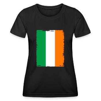 Ireland Flag Vintage Irish Flag Dublin - Women's Functional T-Shirt - black - Front - AI Model Female 172 light (172cm)