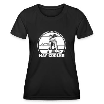 Welder Girl Way Cooler Gift idea - Frauen Funktions-T-Shirt - Schwarz - Vorne - AI Model Female 172 light (172cm)