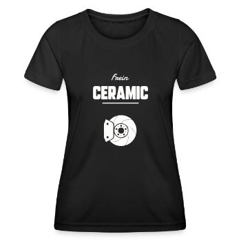 Frein ceramic - T-shirt sport Femme - noir - Devant - AI Model Female 172 light (172cm)