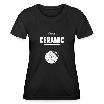 Frein ceramic - T-shirt sport Femme - noir - Devant - AI Model Female 172 light (172cm)