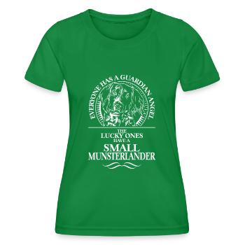 SMALL MUNSTERLANDER Guardian Angel Chien Wilsigns - T-shirt sport Femme - vert - Devant - AI Model Female 172 dark (172cm)