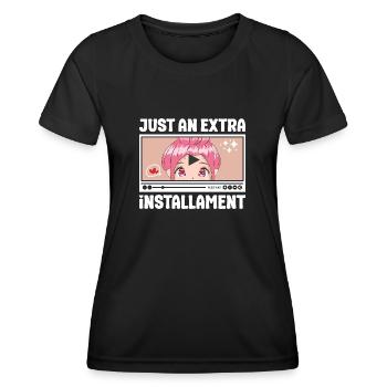 Juste un épisode supplémentaire de manga d’anime japonais - T-shirt sport Femme - noir - Devant - AI Model Female 172 light (172cm)